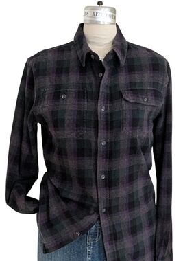 Prana Slim Fit Mens Flannel Shirt Size Medium